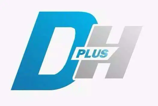 DH Plus Iptv logo displayed prominently on a clean white background