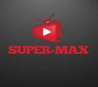 Super Max logo displayed prominently on a black background, representing premium IPTV services and streaming solutions. Best for adult Iptv Server