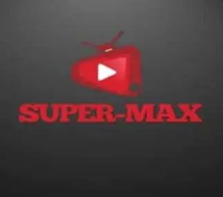 Super Max logo displayed prominently on a black background, representing premium IPTV services and streaming solutions. Best for adult Iptv Server