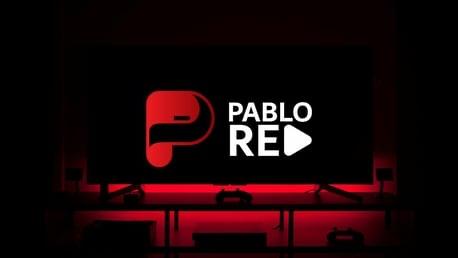 A red and black poster for a movie or TV series called Pablo Red