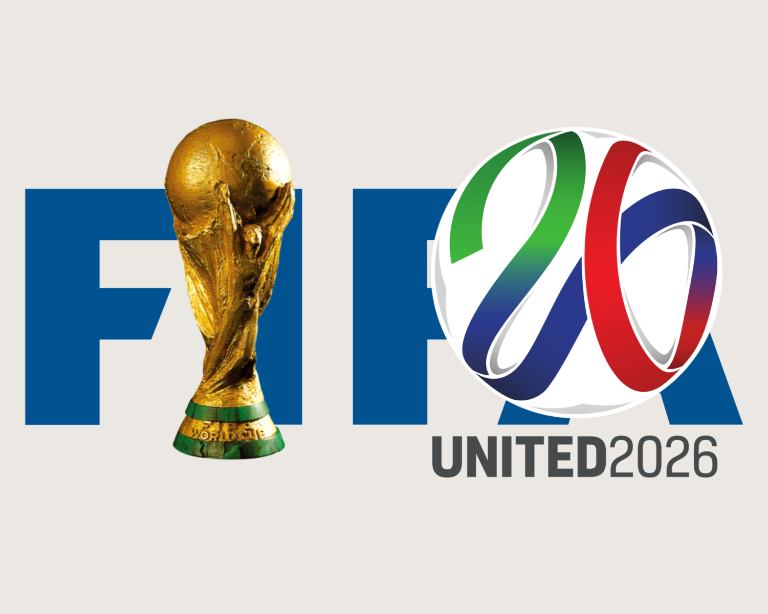 Close-up of a trophy featuring the text "UNITED2026" prominently displayed on its surface. The trophy has a shiny, reflective finish and is designed with intricate details, showcasing a blend of elegance and achievement.