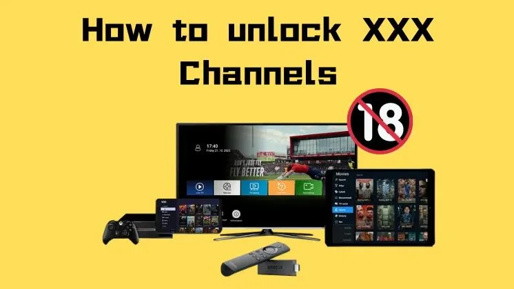 Image depicting IPTV with adult subscription options highlighted for user selection and navigation.