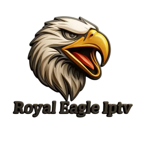 Royal Eagle IPTV logo – premium IPTV subscription for worldwide channels, sports, and movies in HD and 4K, A logo depicting a stylized eagle with prominent features, representing Royal Eagle Iptv. The design includes vibrant colors and cartoon-like elements, highlighting the beak and wings of the bird.