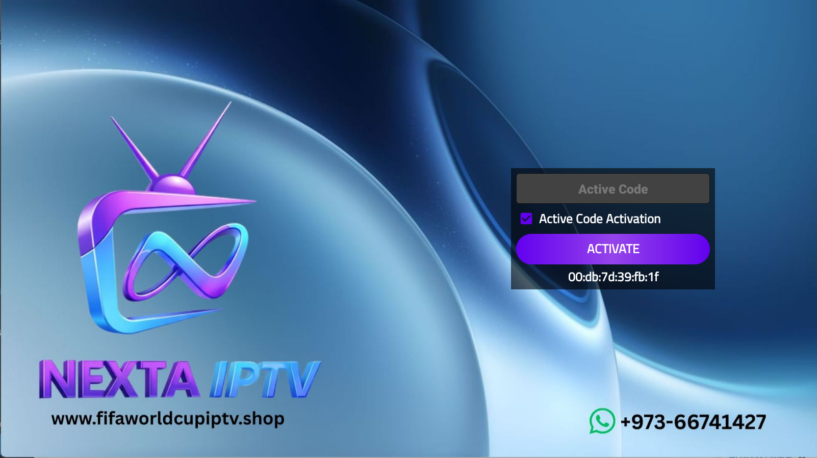 IPTV - Stream Your Way to Entertainment A blue and purple IPTV logo with a TV screen in the background