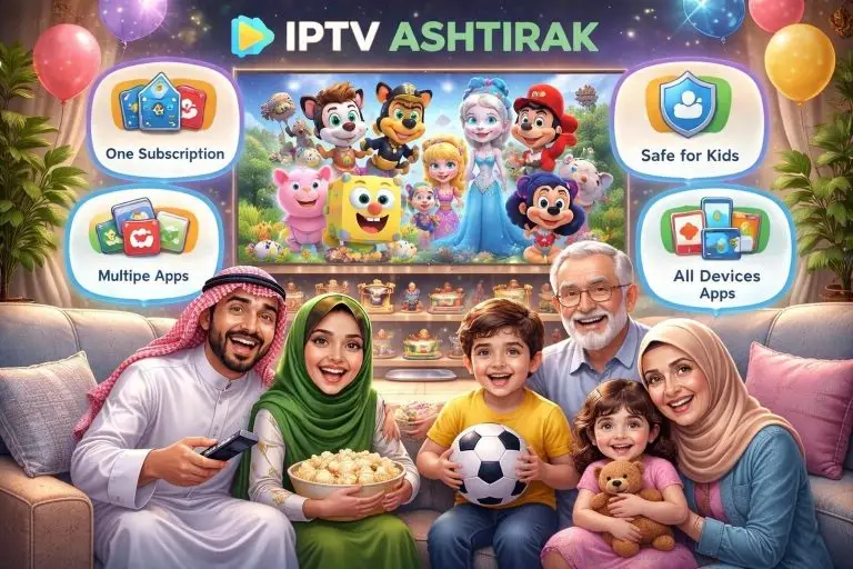 IPTV Ashtirak combines kids' entertainment, family movies, and parental safety tools in one service.