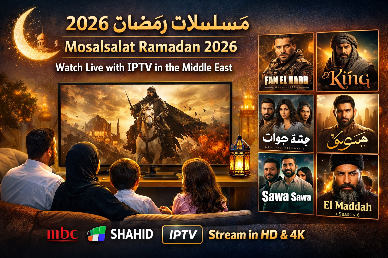 Mosalsal Ramadan 2026 – Watch مسلسلات رمضان 2026 Live with IPTV in the Middle East